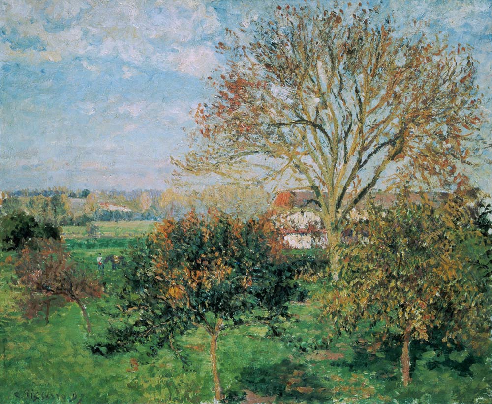 Autumn morning in Eragny. od Camille Pissarro