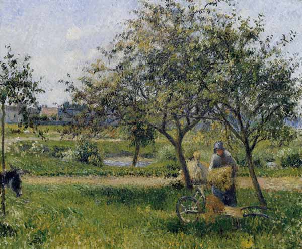 C.Pissarro / The Wheelbarrow / c.1881 od Camille Pissarro