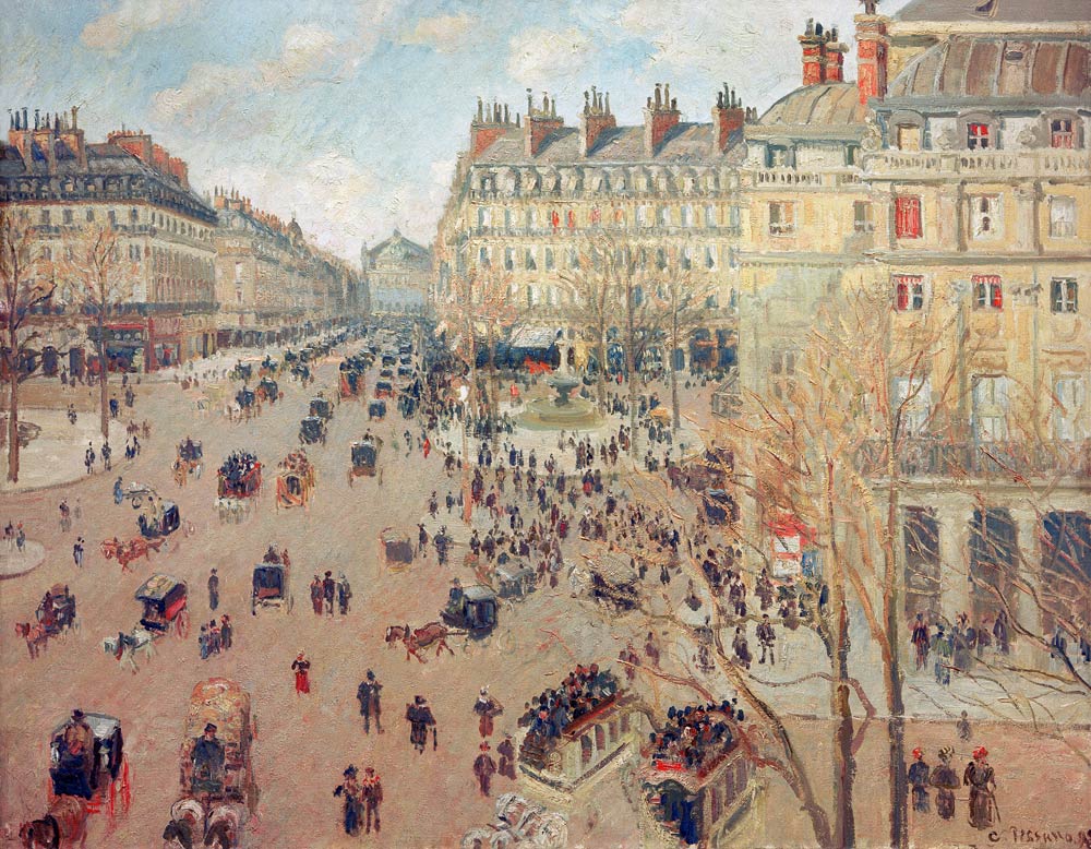 Pissarro / Place du Théâtre Français od Camille Pissarro