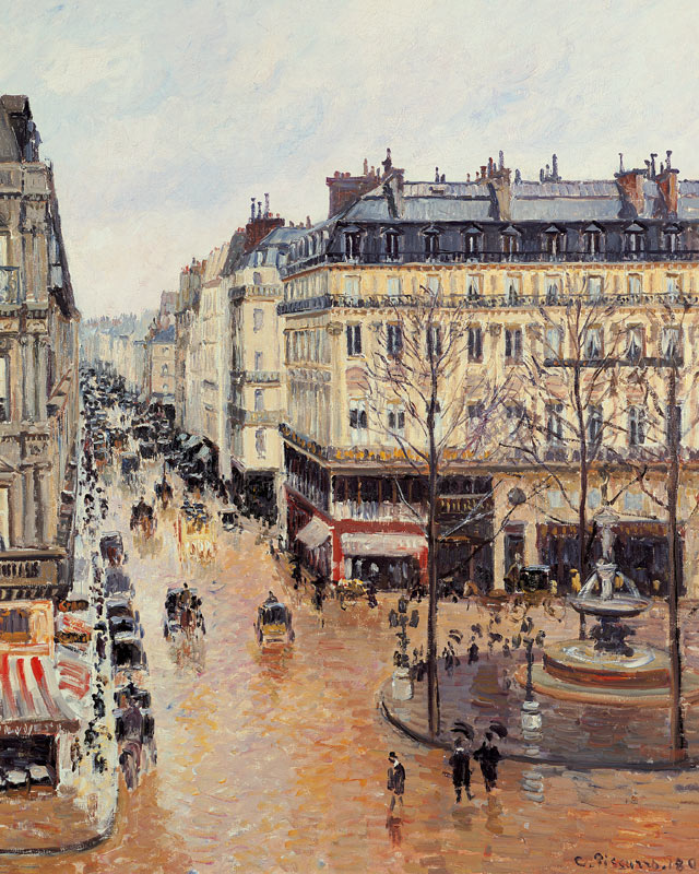Rue Saint-Honoré am Nachmittag bei Regen od Camille Pissarro