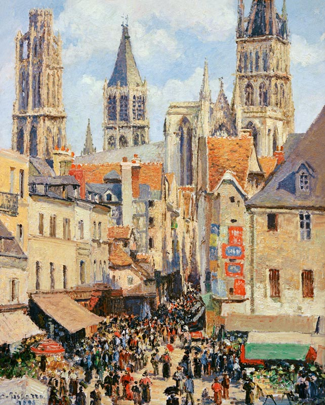 The Rue de l ' Epicerie in Rouen od Camille Pissarro