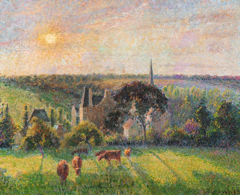 The Church and Farm of Eragny od Camille Pissarro