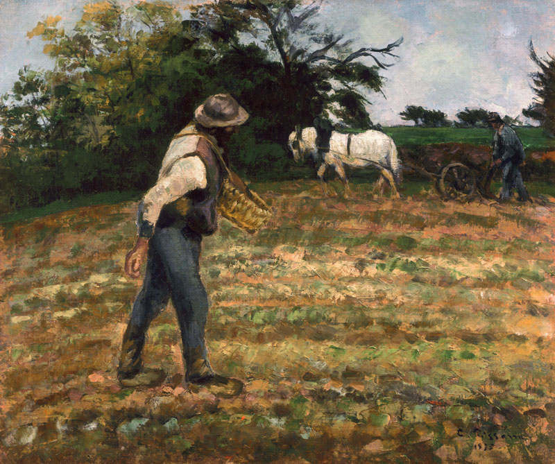The Sower, Montfoucault od Camille Pissarro