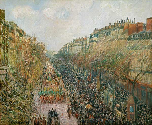 Boulevard Montmartre, Faschingsdienstag am Nachmittag od Camille Pissarro