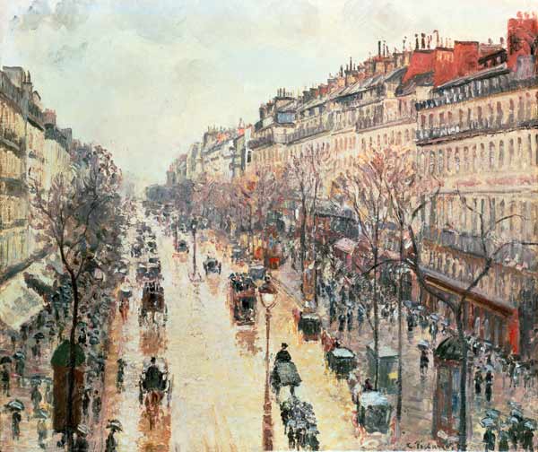 The Boulevard Montmartre od Camille Pissarro