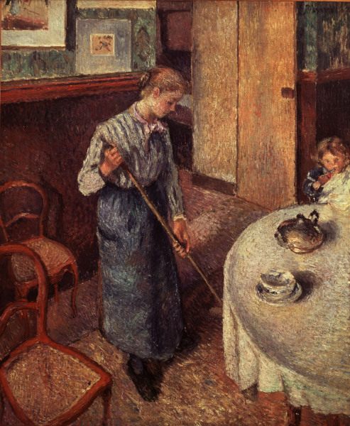 C.Pissarro / The Maid / 1882 od Camille Pissarro