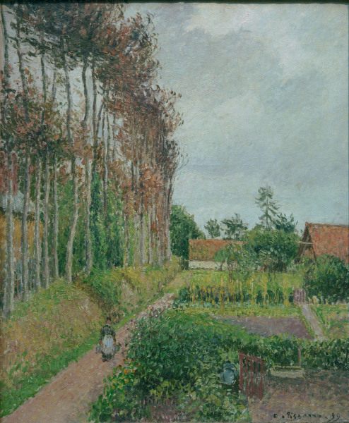 C.Pissarro, Gehöft der Auberge Ango od Camille Pissarro