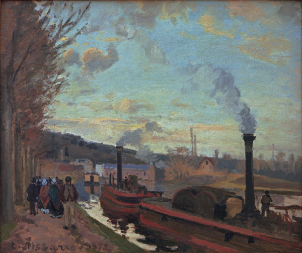 C.Pissarro, The Seine near Port-Marly od Camille Pissarro