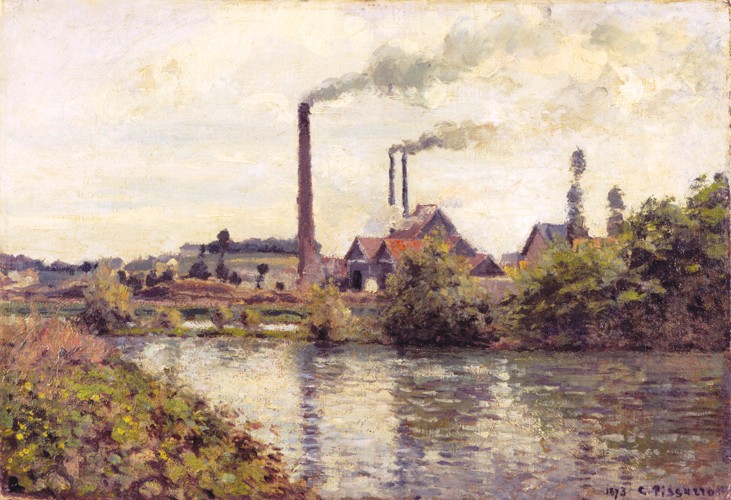 The Factory at Pontoise od Camille Pissarro