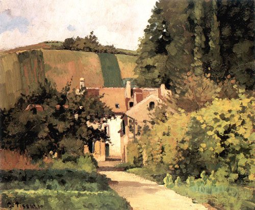Dorfstrasse in Pontoise od Camille Pissarro