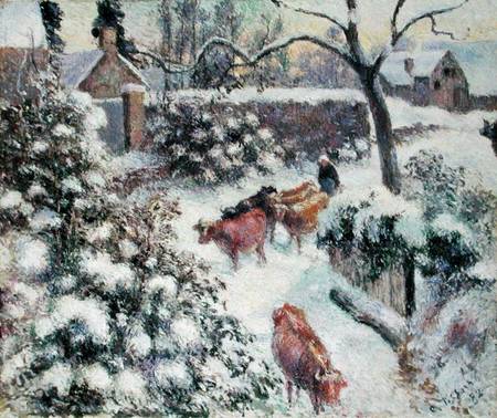 Effet de Neige a Montfoucault od Camille Pissarro