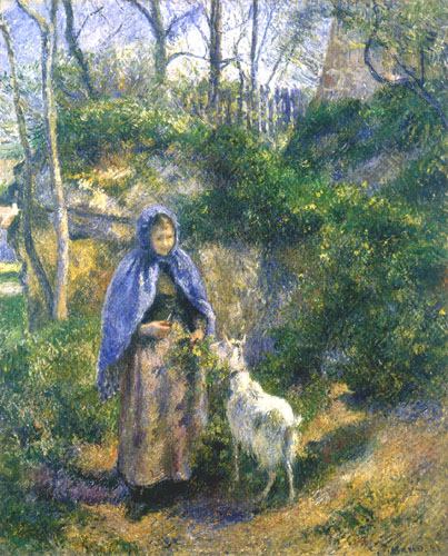 Woman with a goat od Camille Pissarro