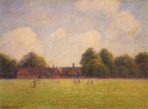 Hampton Court Green, London od Camille Pissarro