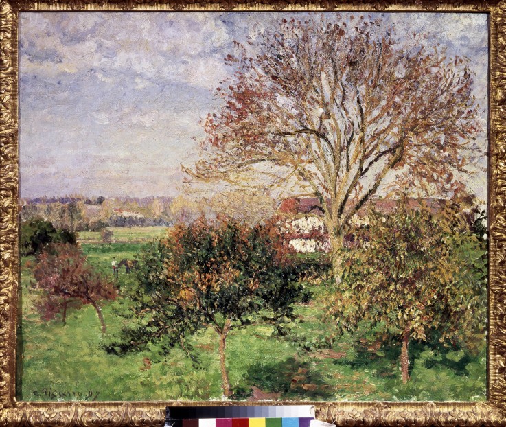 Autumn morning at Èragny od Camille Pissarro