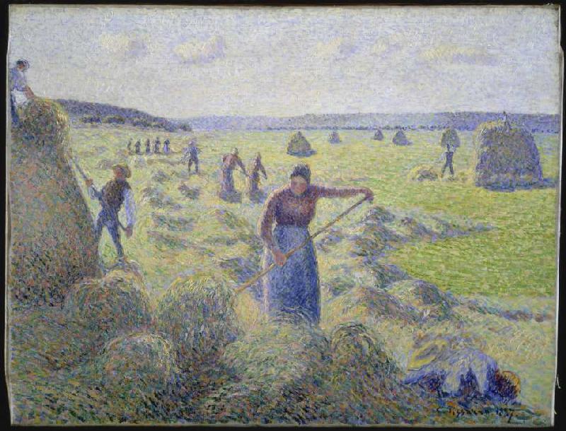 At the hay harvest od Camille Pissarro