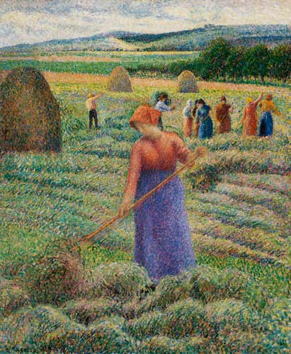 Hay harvest at Eragny od Camille Pissarro