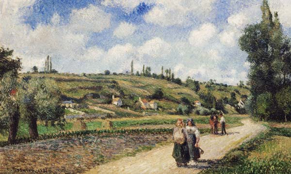 Countryside at Pontoise, the street to Auvers od Camille Pissarro