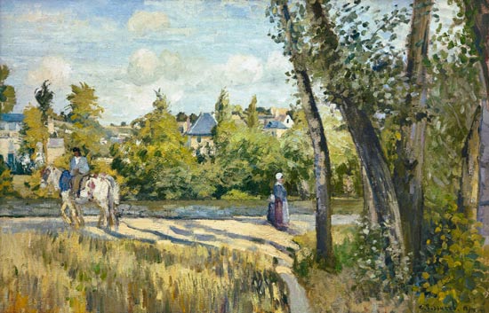 Landscape, bright sunlight, Pontoise od Camille Pissarro