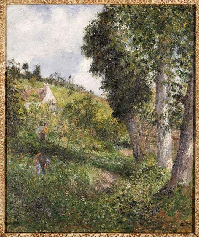 Landschaft mit Gemüsefeld bei Pontoise od Camille Pissarro