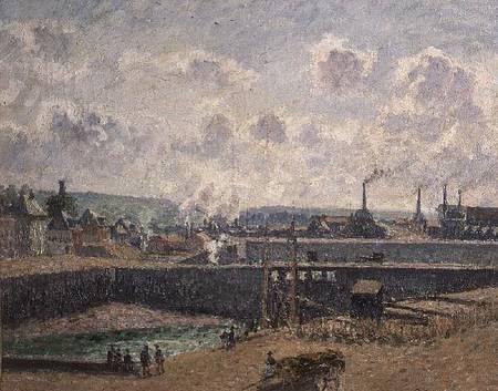 Low Tide at Duquesne Docks, Dieppe od Camille Pissarro