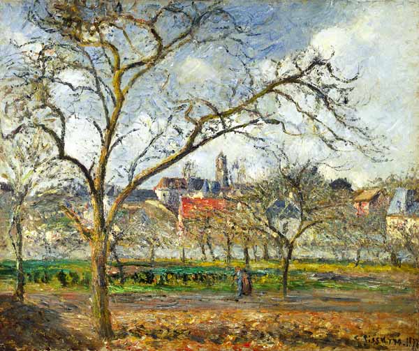 Orchard at Pontoise in early winter od Camille Pissarro