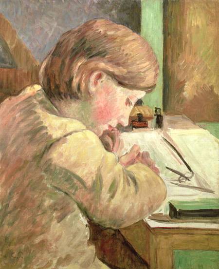 Paul Writing od Camille Pissarro