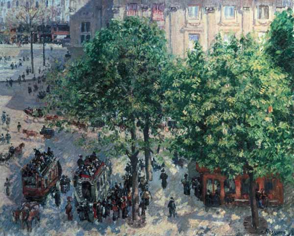 Place you Theatre in Paris. od Camille Pissarro