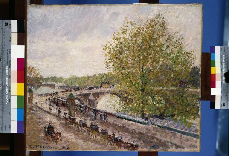 Pont Royal an einem Frühlingsnachmittag od Camille Pissarro