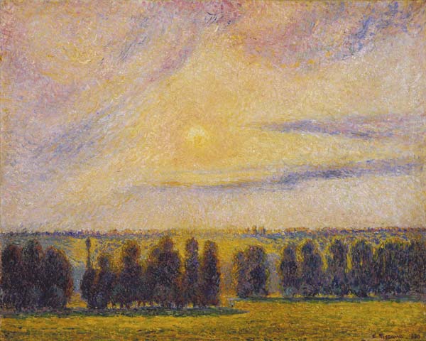 Sunset at Èragny od Camille Pissarro