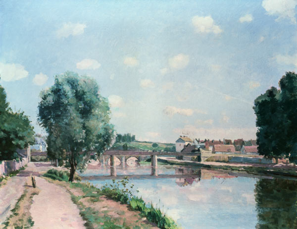 Pissarro / The railway bridge / c.1875 od Camille Pissarro
