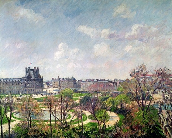 The Garden of the Tuileries, Morning, Spring od Camille Pissarro