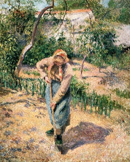Farmer's wife at the gardening