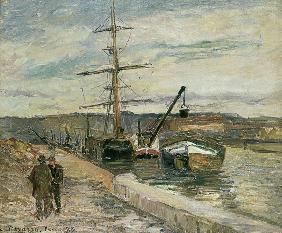 Camille Pissarro / Port of Rouen / 1883
