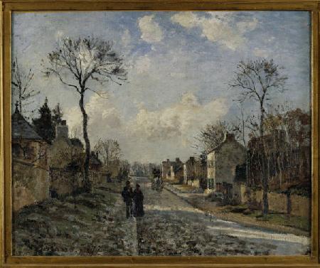 C.Pissarro, Road in Louvecienne / Detail