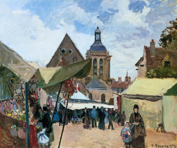 Public festival in September, Pontoise od Camille Pissarro