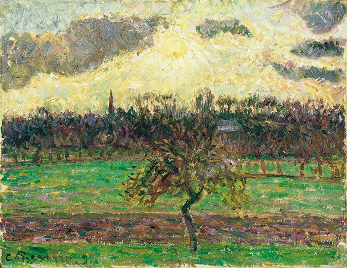 The Meadows at Éragny, Apple Tree od Camille Pissarro
