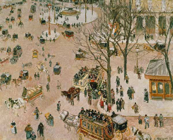 Place du Theatre Francais od Camille Pissarro