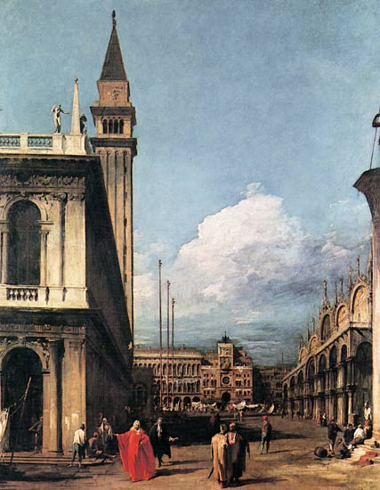 The Piazzetta against the Torre dell ' Orologio od Giovanni Antonio Canal (Canaletto)