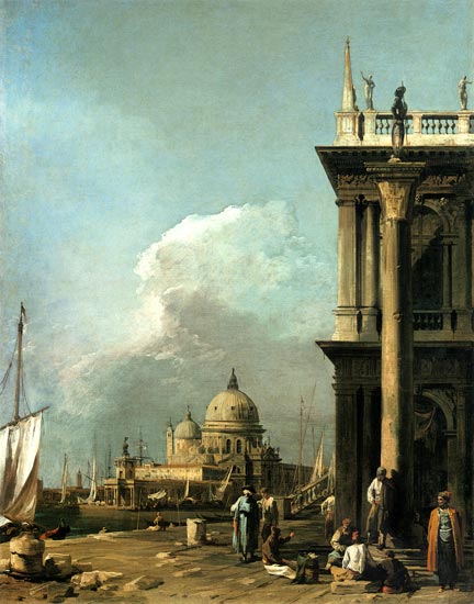 Entrance to's The grand Canal from of The Piazzetta od Giovanni Antonio Canal (Canaletto)