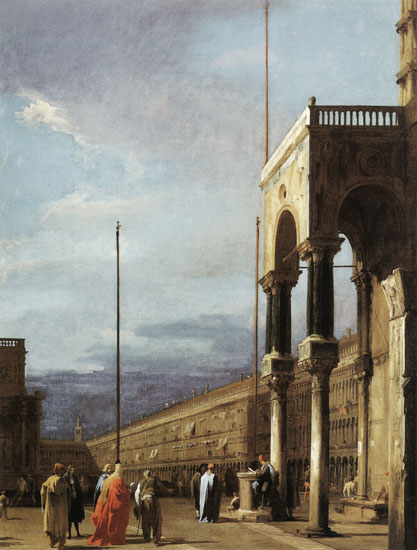 Piazza p. the Marco looking west from of The North end for of of The Piazzetta od Giovanni Antonio Canal (Canaletto)