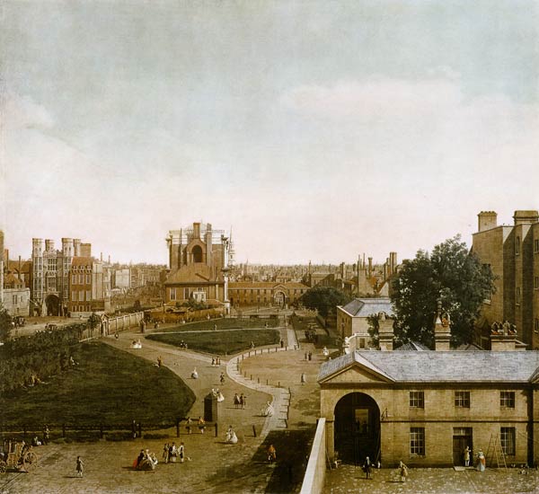 London: Whitehall and The Privy guards from Richmond House od Giovanni Antonio Canal (Canaletto)