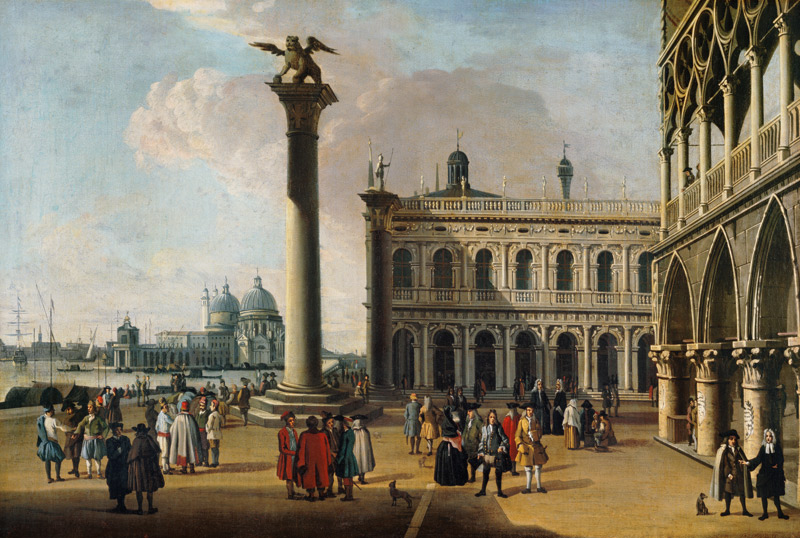 A view of the Piazzetta Looking West (pair of 63931) od Giovanni Antonio Canal (Canaletto)
