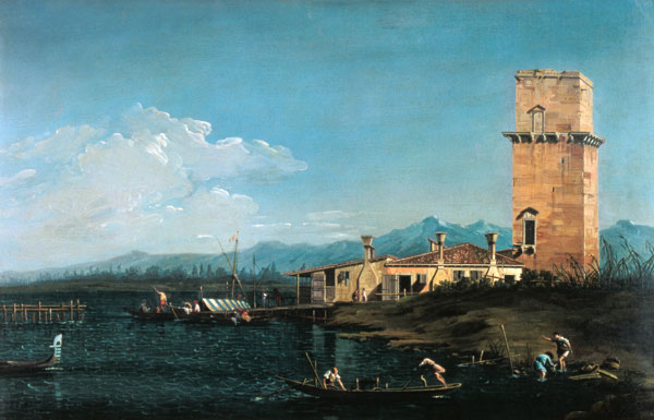 The Tower at Marghera od Giovanni Antonio Canal (Canaletto)