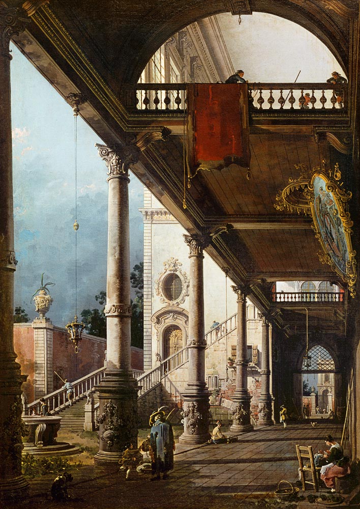 Caprice with Kolonade od Giovanni Antonio Canal (Canaletto)