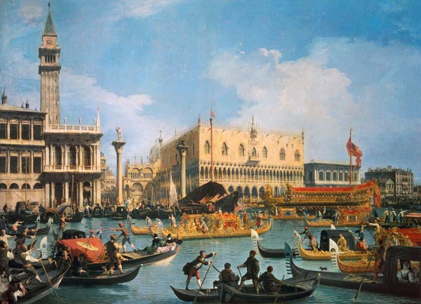 The Buccintoro on Ascension Day od Giovanni Antonio Canal (Canaletto)