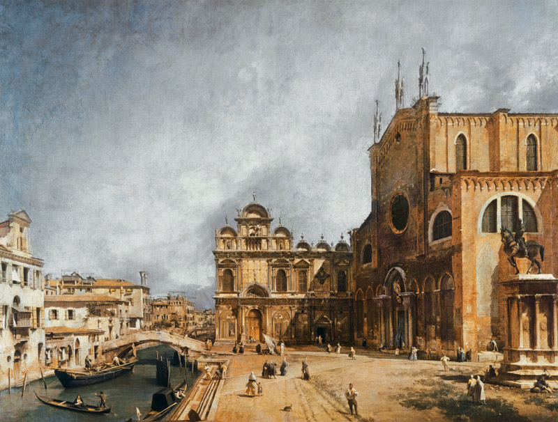 SS. Giovanni e Paolo and The Scuola di p. Marco od Giovanni Antonio Canal (Canaletto)