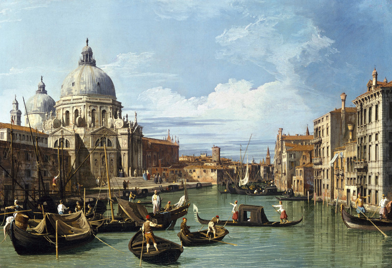 The Entrance to the Grand Canal, Venice od Giovanni Antonio Canal (Canaletto)