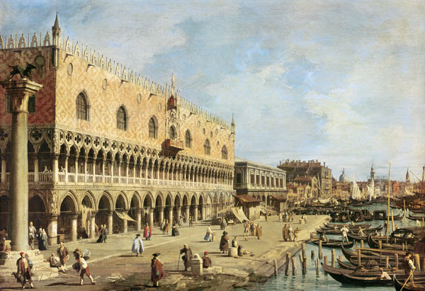 The Riva degli Schiavoni, Venice od Giovanni Antonio Canal (Canaletto)