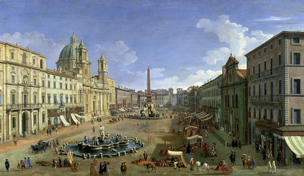 View of the Piazza Navona, Rome od Giovanni Antonio Canal (Canaletto)