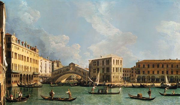 View of the Rialto Bridge, from the North od Giovanni Antonio Canal (Canaletto)
